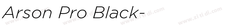 Arson Pro Black字体转换